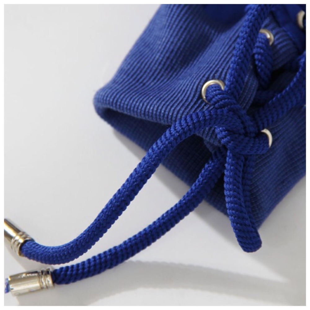 🍁Blue Satin Open Tie Sleeve Jacket - Picture 4 of 6